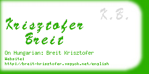 krisztofer breit business card